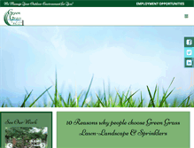 Tablet Screenshot of greengrasslawnsprinklers.com